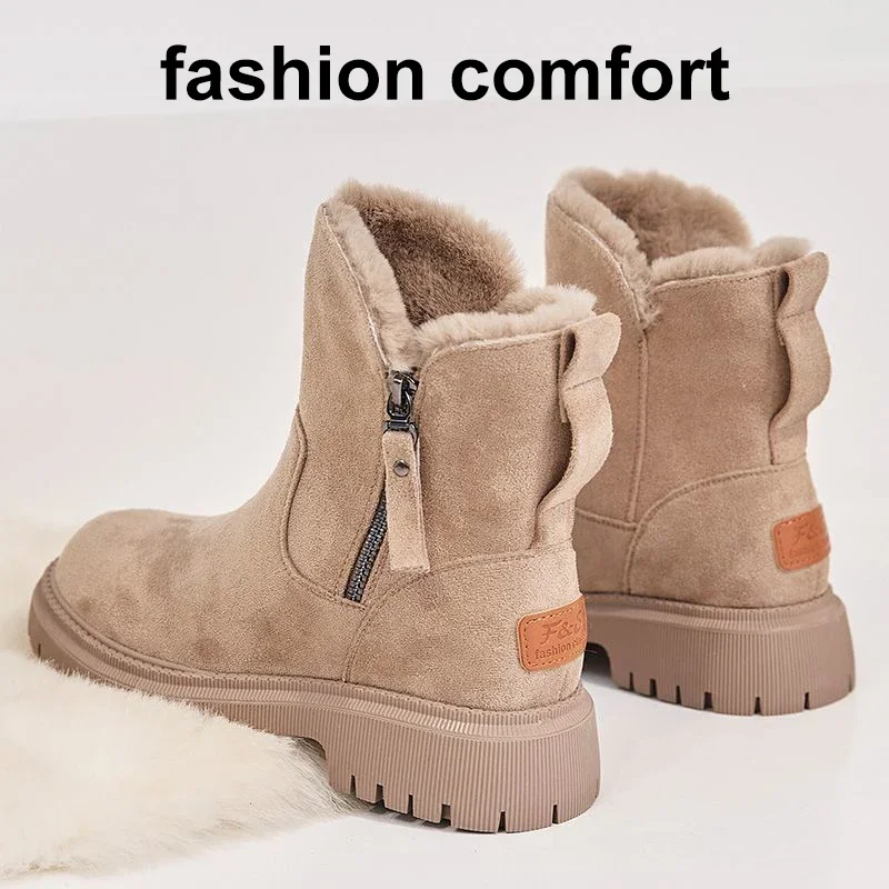 Scarpe invernali da donna stivali di peluche moda casual scarpe calde stivali di cotone comfort piattaforma stivaletti alti da donna stivaletti con