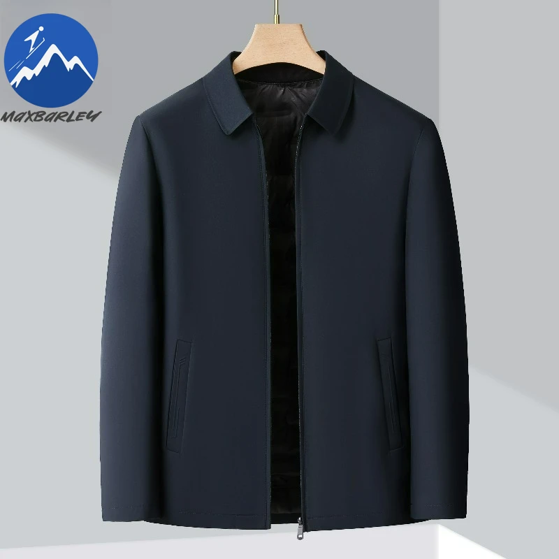 Maxbarley Men Down Jacket Detachable Inner Layer Outdoor Working Lightweight Puffer Jacket Casual Business Thickened Winter Coat