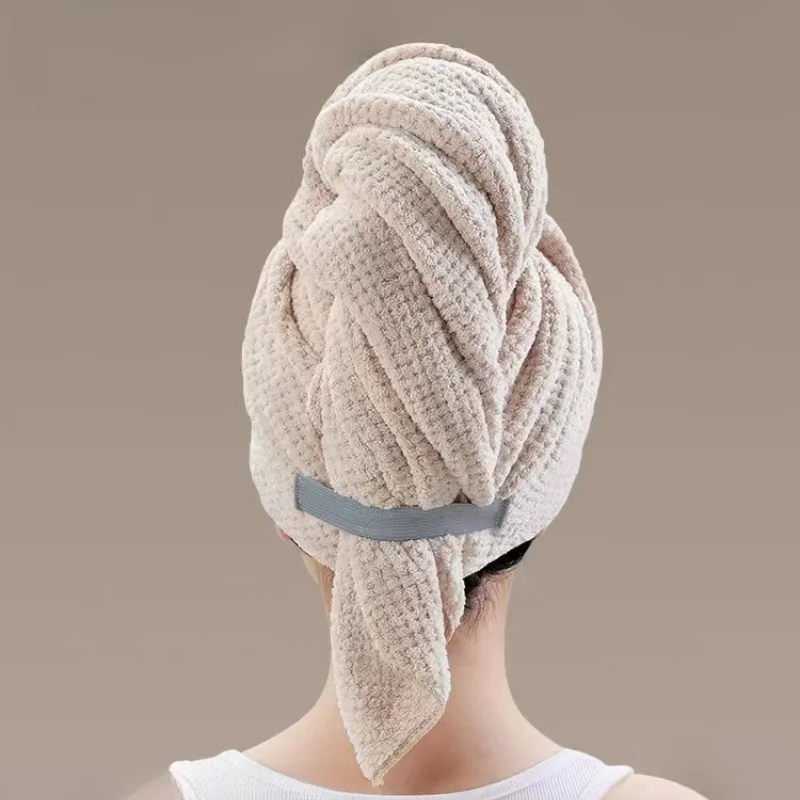 Grande Serviette en Microcarence pour Cheveux Secs pour Femme, avec Bande artificiel astique, à vaccage Rapide, Longue Optique, Cheveux Bouclés,