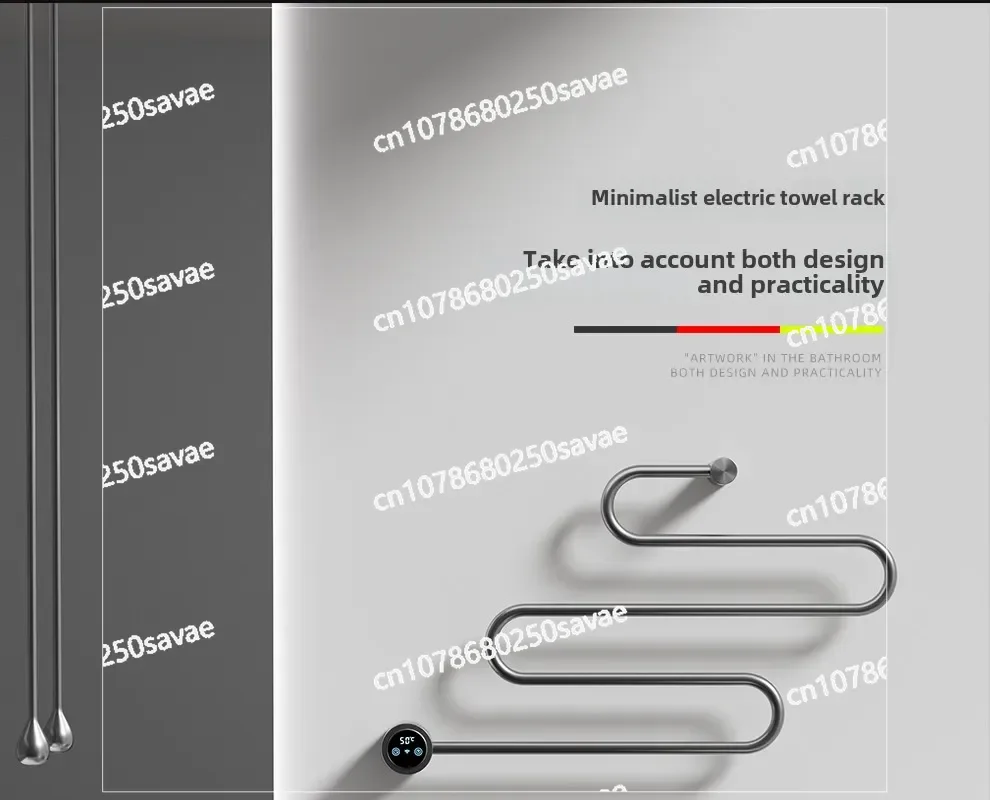 

Intelligent Electric Towel Rack Bath Towel Rack Carbon Fiber Drying Heating Creative Design Sense Punching