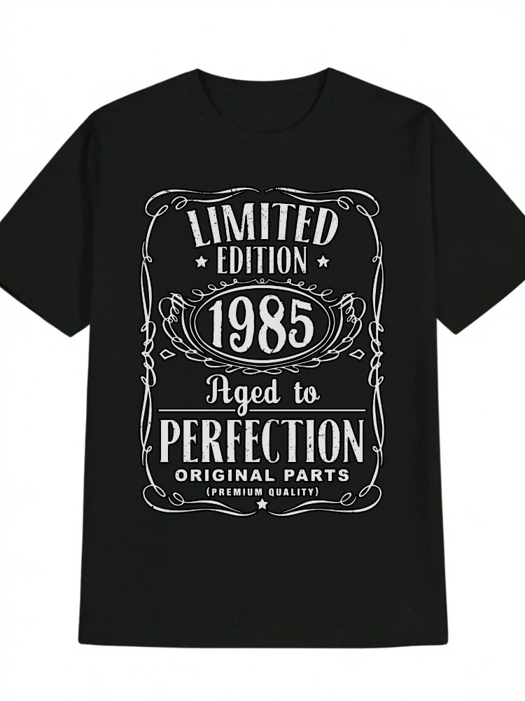 

Limited Edition 1985 Print Pattern design-100% cotton summer O-neck short sleeve casual printed men's T-shirt.