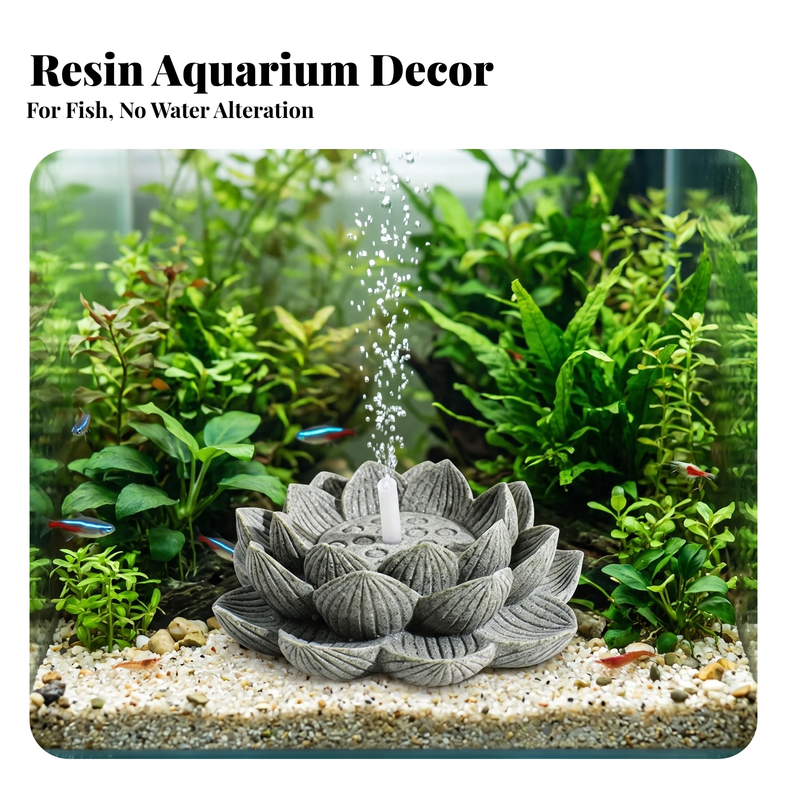 Aquarium Bubbler Decoration Oxygenating Resin Aquatic Tank Ornament Bubble-Emitting Tank Accessory Non for Aquatic Landscapes