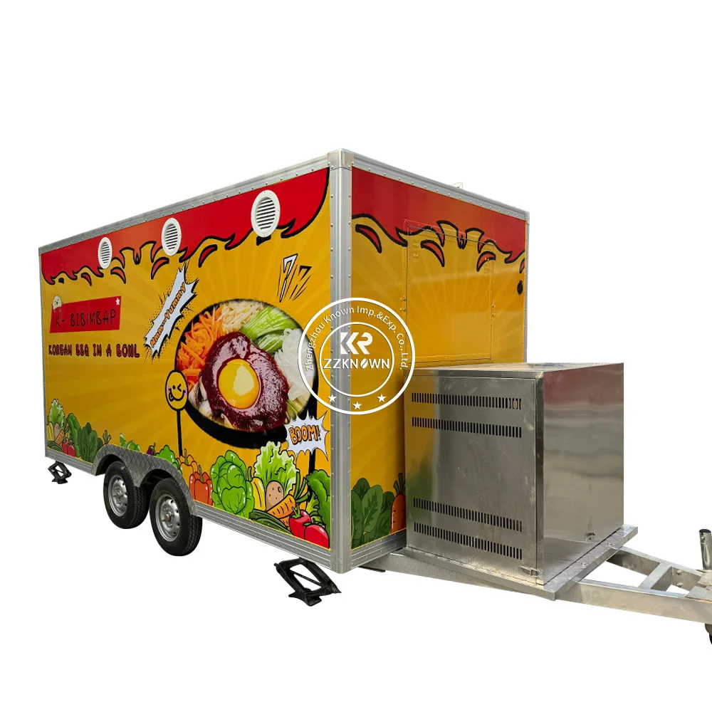 Mobile Fast Food Trailer Snack Coffee Vending Catering Truck Fully Equipped Concession Street Food Truck For Sale Usa