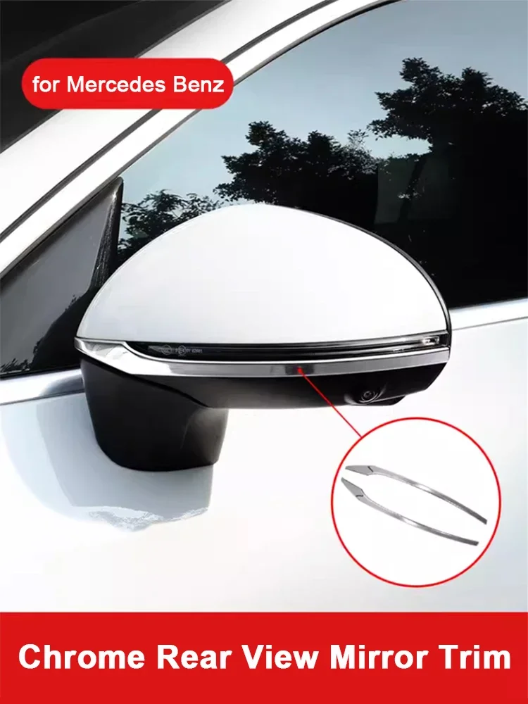 Chrome Side Rear View Mirror Trim for Mercedes Benz C300 C Class W206 C260L GLC Klase X254 GLC300 EQE EQS Exterior Accessory