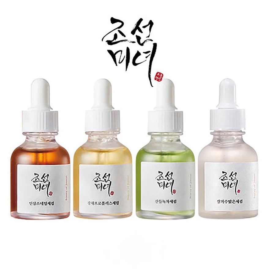 Koreanisches feuchtigkeitsspendendes, beruhigendes, beruhigendes, leuchtendes, tiefes Serum, grüner Tee, Panthenol, Propolis, Niacinamid, Ginseng, Schneckenschleim, Reishaut