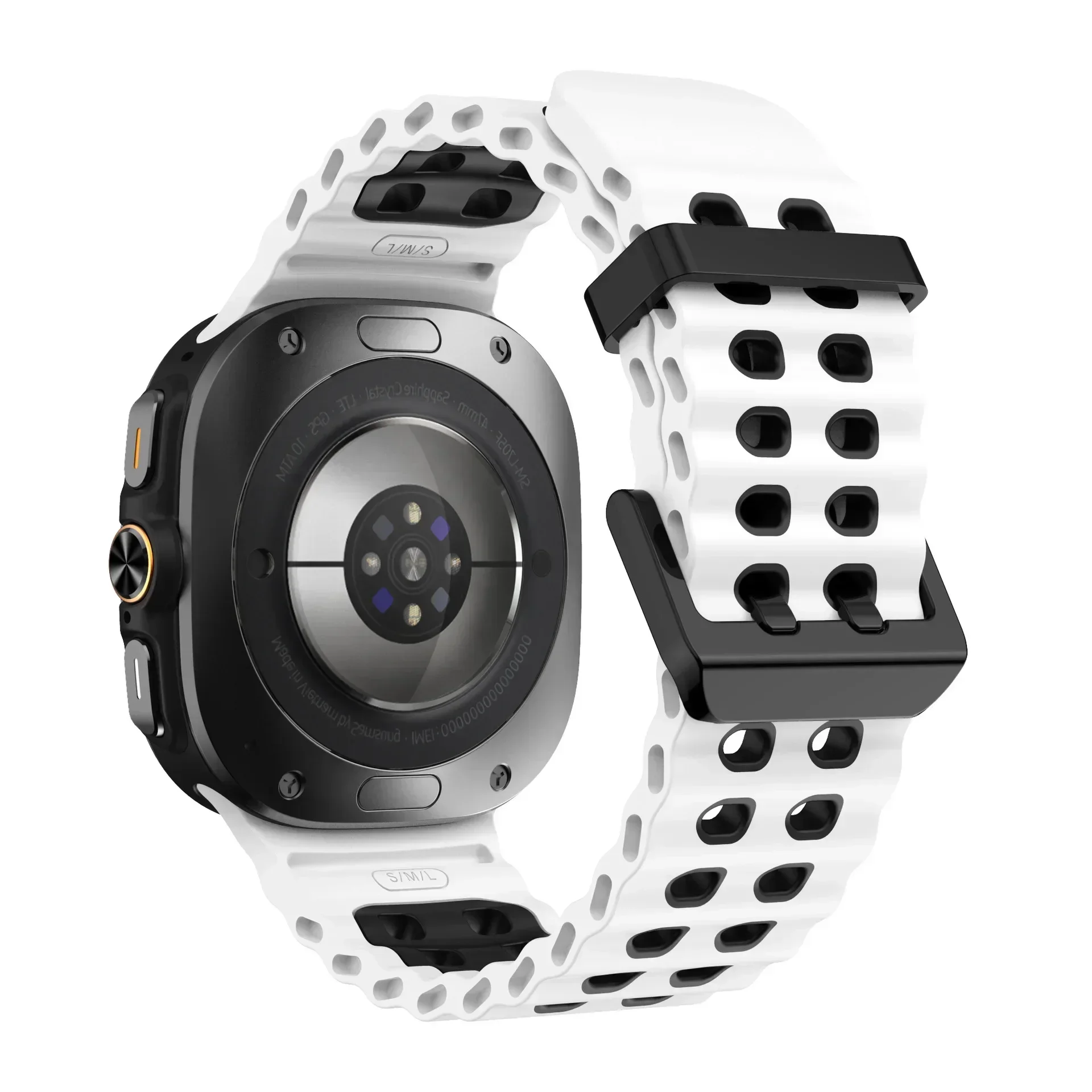 Bracciale compatibile per Samsung Galaxy Ultra 47mm Cinturini bicolore morbidi e traspiranti per cinturino Samsung Galaxy Ultra 47mm