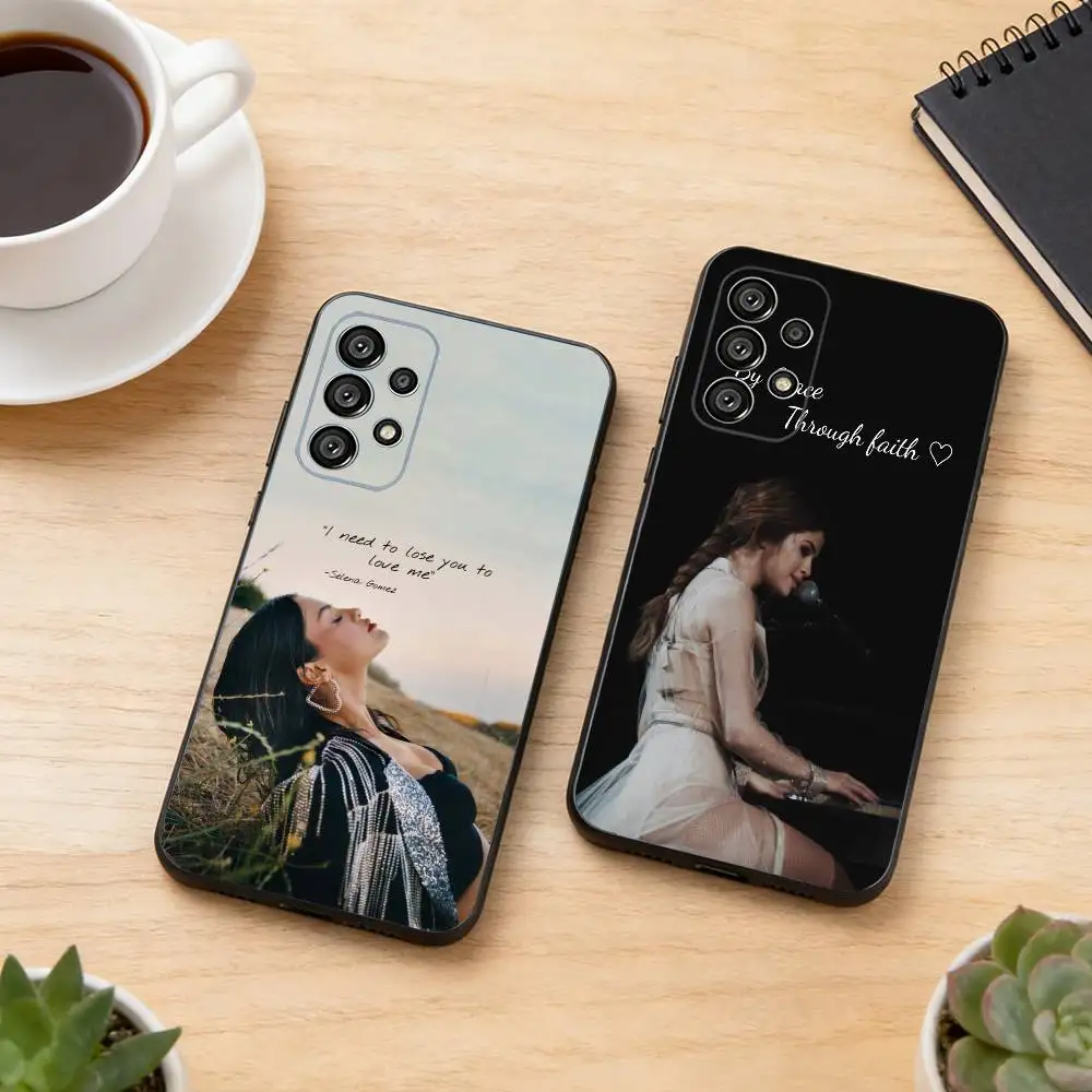 Selena Gomez  Singer Actor Phone Case For Samsung S25,S24,S21,S22,S23,S30,Ultra,S20,Plus,Fe,Soft Silicone Black Cover