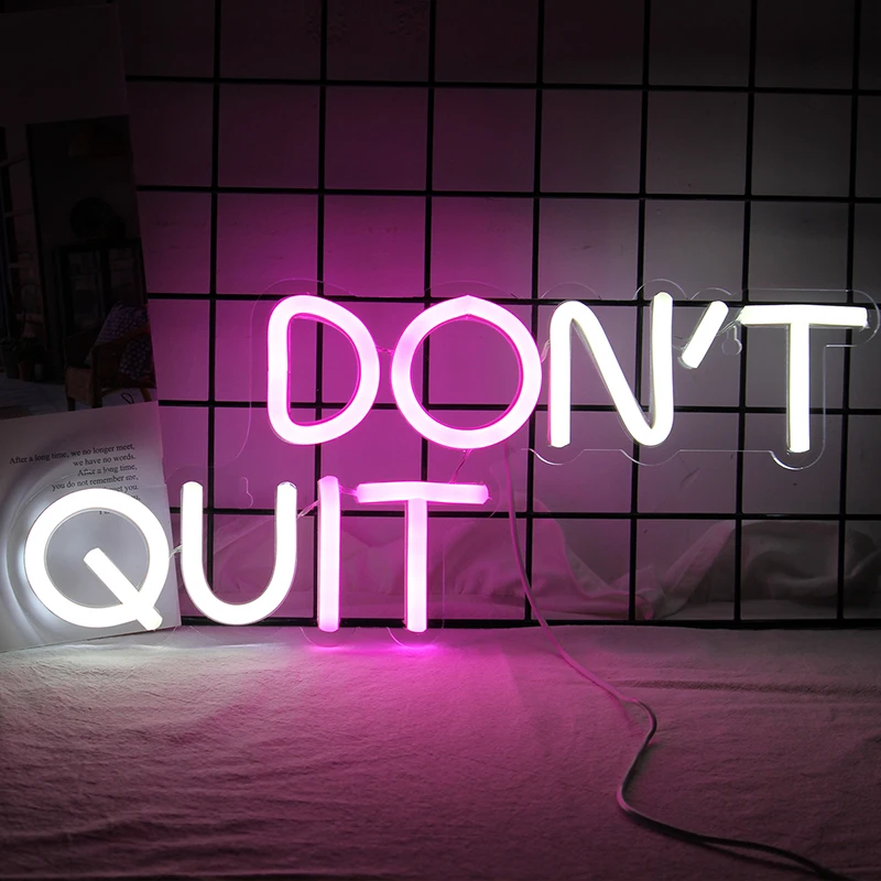 

Wanxing Do Not Quit Letter Acrylic Neon Sign USB Powered With Switch Neon Wall Art For Bedroom Office Room Luminous Decor Gift