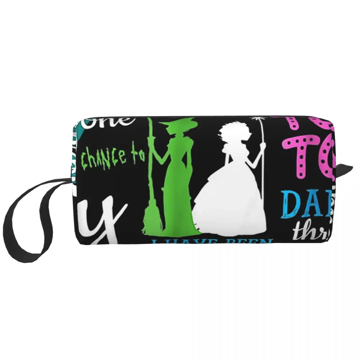 Halloween Wicked Musical Makeup Bag CosmeticOrganizer Storage Dopp Kit Toiletry Cosmetic Bag for Women Beauty Travel Pencil Case