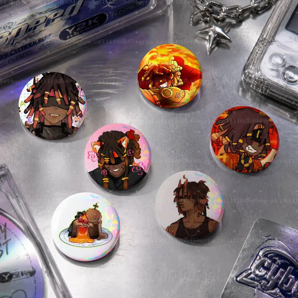 FlameFrags FlameFrogs Pin Laser Badge Decoration Gifts Merch Party Supplies Button for Accessories Art DIY Crafts Decor