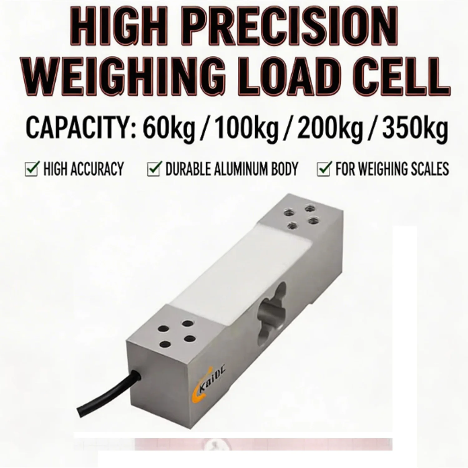 

Single-Point Load Cell Sensor 60-350kg Electronic Scale, Easy to Install, Stable Aluminum Alloy Weighing, Intelligent Sorting