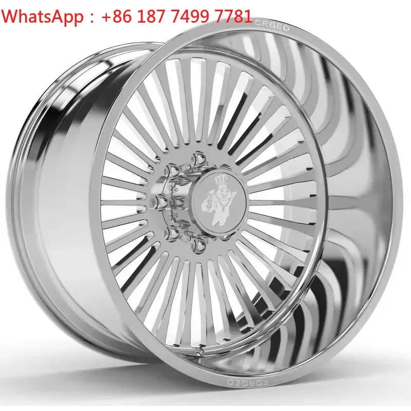 Special Clearance Ultra Deep Concave Forged Offroad Wheels 24 Inch 8x165.1 Mirror Polished Floating Cap Rims ForChevy RAM