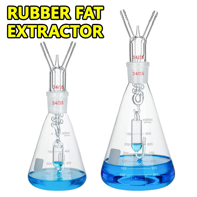 Extracteur de graisse en caoutchouc, dispositif de détermination des graisses dissous, instrument en verre soluble dans l'eau, 500ml, 1000ml