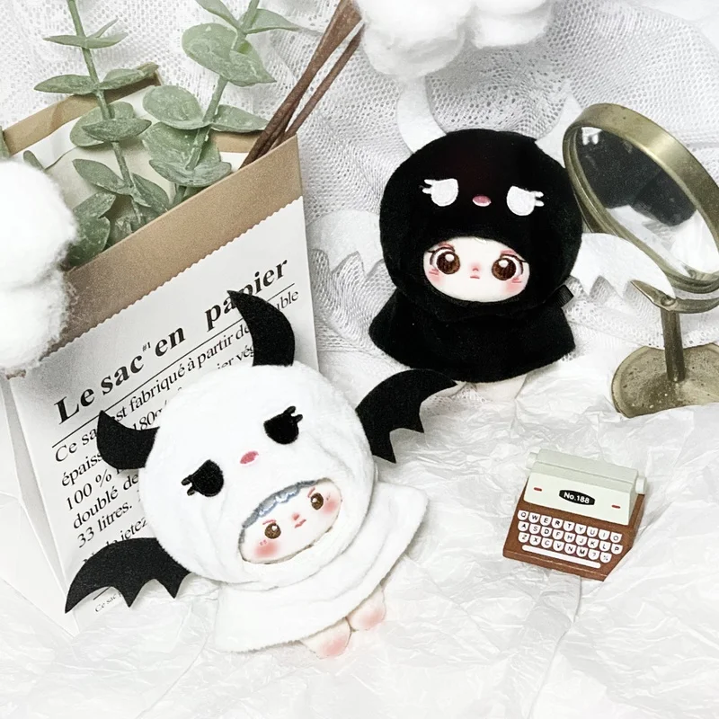 Ubranka dla lalek bawełnianych 10 cm, kawaii, wzór diabła-ośmiornicy, zwykłe ciało, sukienka z rozgwiazdą, zabawka do przebierania dla lalek i akcesoria.