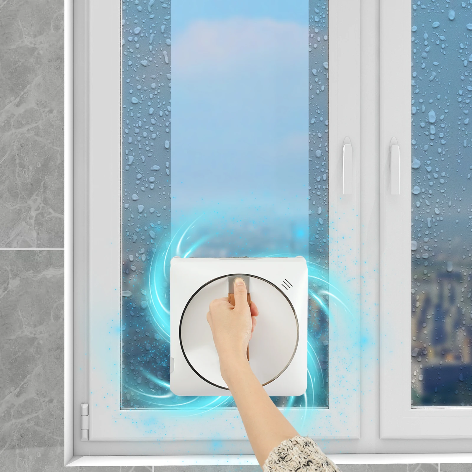 

Умный робот для мытья окон (белый) с двусторонним автоматическим распылением воды и дистанционным управлением, робот-очиститель для тонкого тела оконного стекла