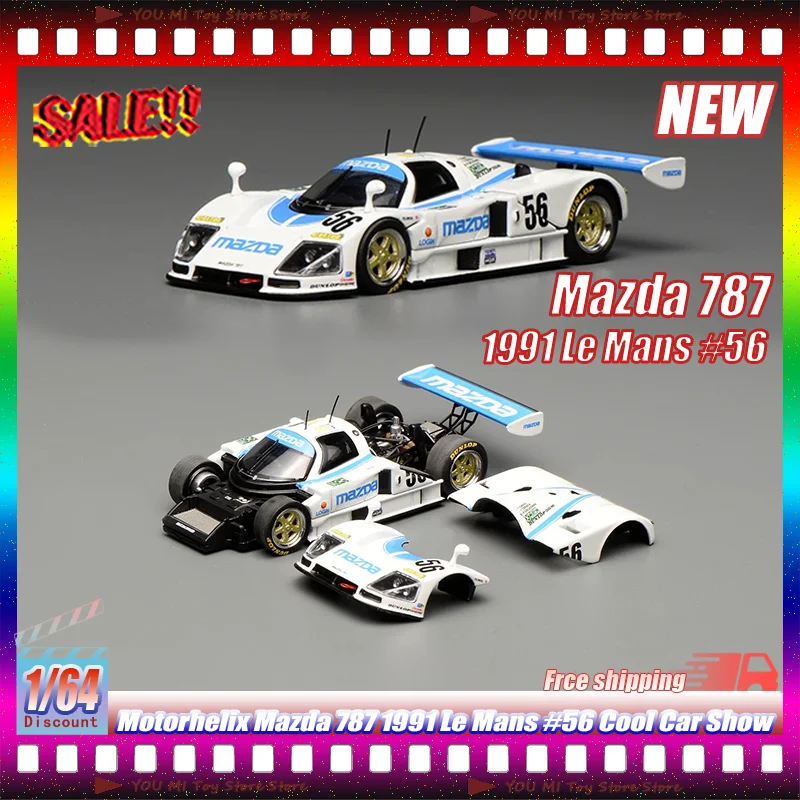 

1:64 Motorhelix Mazda 787 1991 Le Mans #56 Cool Car Show Exhibition Edition - A Realistic Alloy Miniature Die-Cast Car Model Toy