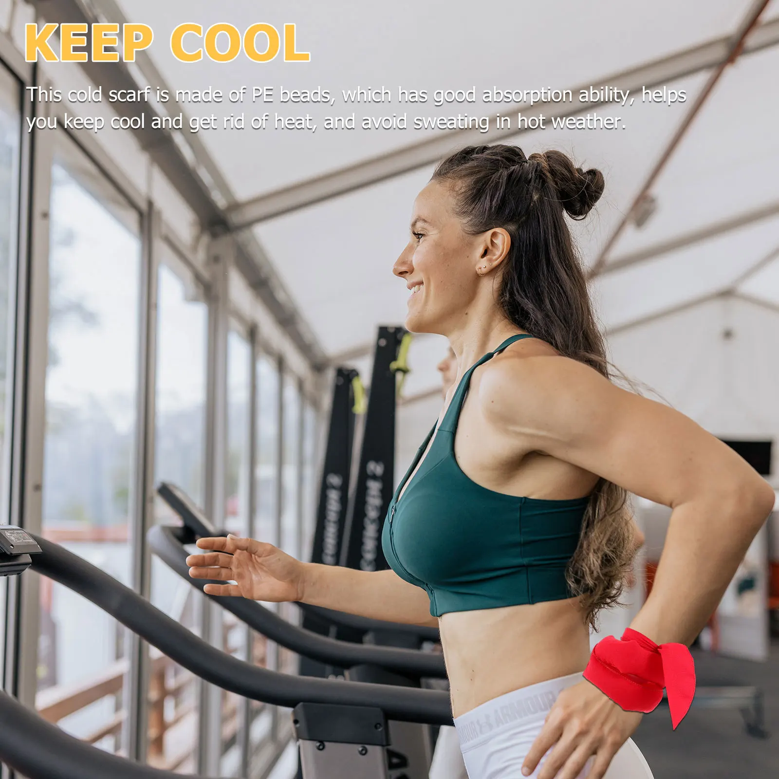 9Pcs Chilling Scarf Cool Comfortable Quick-Dry Fabric Portable Evaporative Cooling Towel for Running Training Hiking Yoga