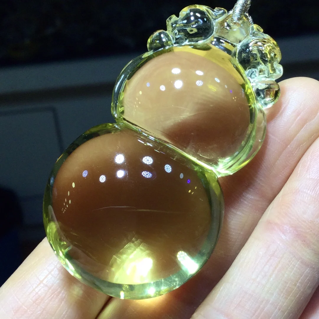 

Натуральный желтый цитрин, кварцевый кулон 58*33*26 мм, тыква для женщин и мужчин, ювелирные изделия, цитрин, богатное ожерелье AAAAA