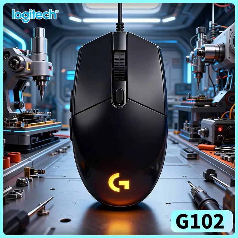 Logitech G102 Wired Gaming Mouse 20M Click Durability Mechanical Buttons RGB Backlit for PC Mac Gamers
