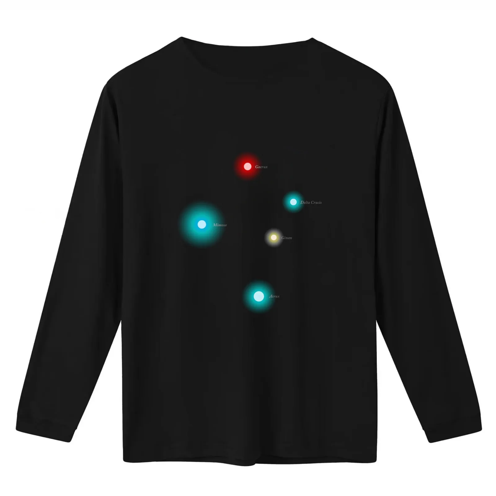 Constellation Southern Cross (with labels) T-Shirt Summer Casual Cotton Tee Oversized Streetwear Tops Vintage Graphic Print