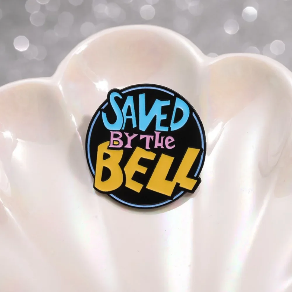 Saved By The Bell Logo Hard Enamel Pin American Television Sitcom Badge 80s Jewelry Gift Clothes Backpacks Accessories Wholesale