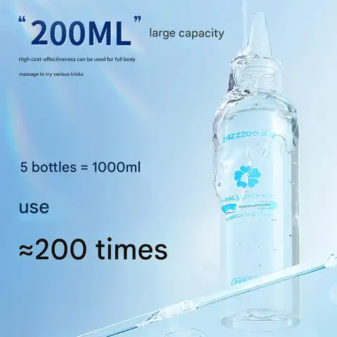 2 Pack 400ml Large Bottle Lube with Hyaluronic Acid Water Based Personal Lubricant Couple Men Long Lasting Skin Friendly sexx Oil