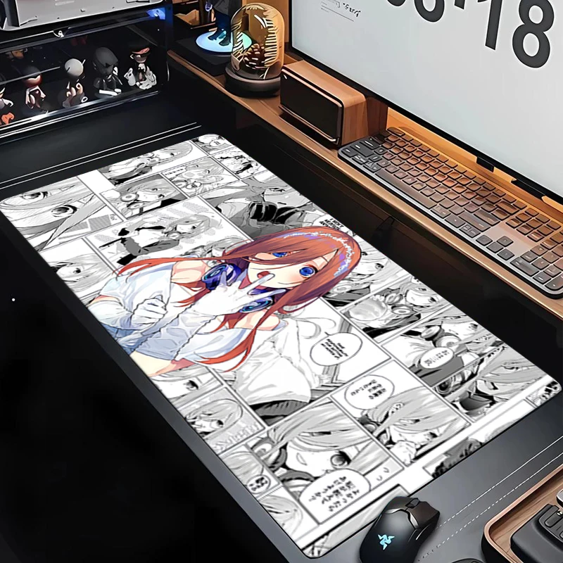 Mouse Pad Large Rubber Keyboard Mouse Carpet Anti-Slip Gamer Mouse Pad Laptop HD PC Carpet Anime Minimalism Mousepad Kawaii