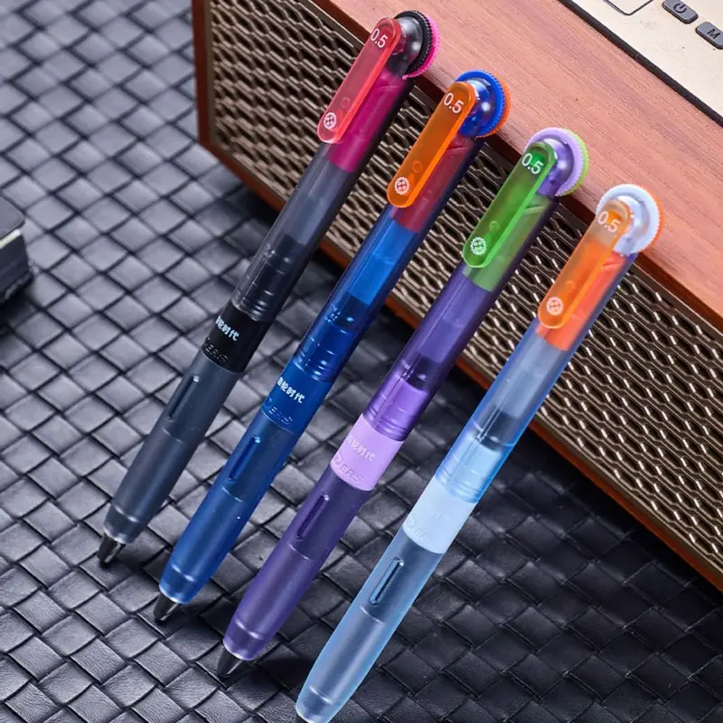 Bolígrafo de Gel con engranajes giratorios, bonito y creativo, para oficina y escuela, agarre suave y cómodo