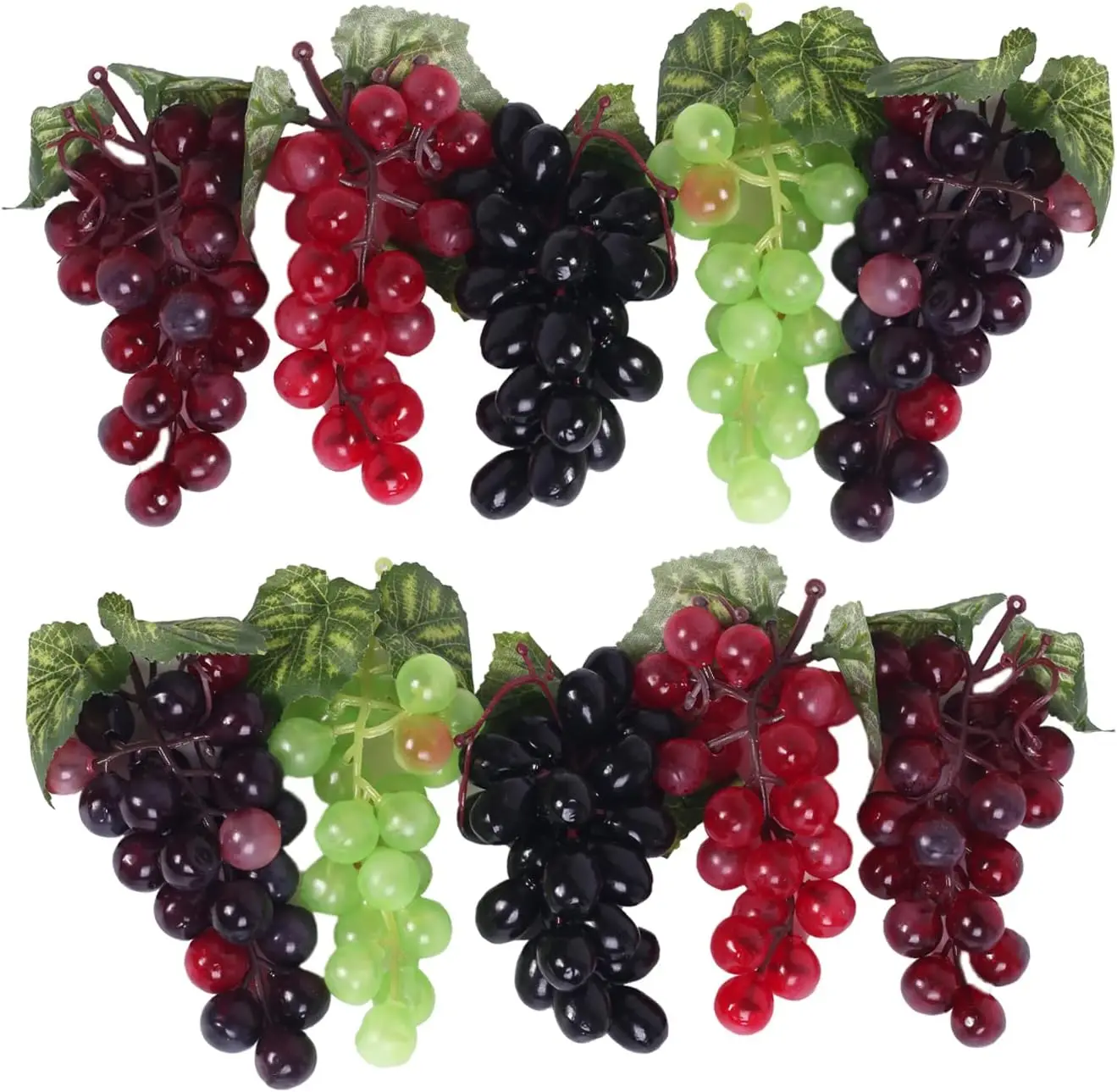 

10 Bunches Fake Grapes Artificial Fruit Artificial Grapes for Home House Kitchen Party Wedding Photography Decor 5 Colors