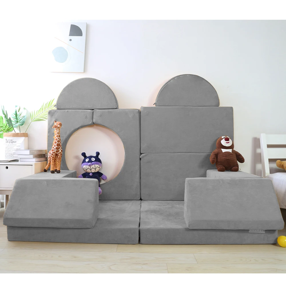 Playroom Bedroom Development Children's Intelligence Play Sleep Combination Sofa 14-in-1 Multifunctional Toddler Sofa