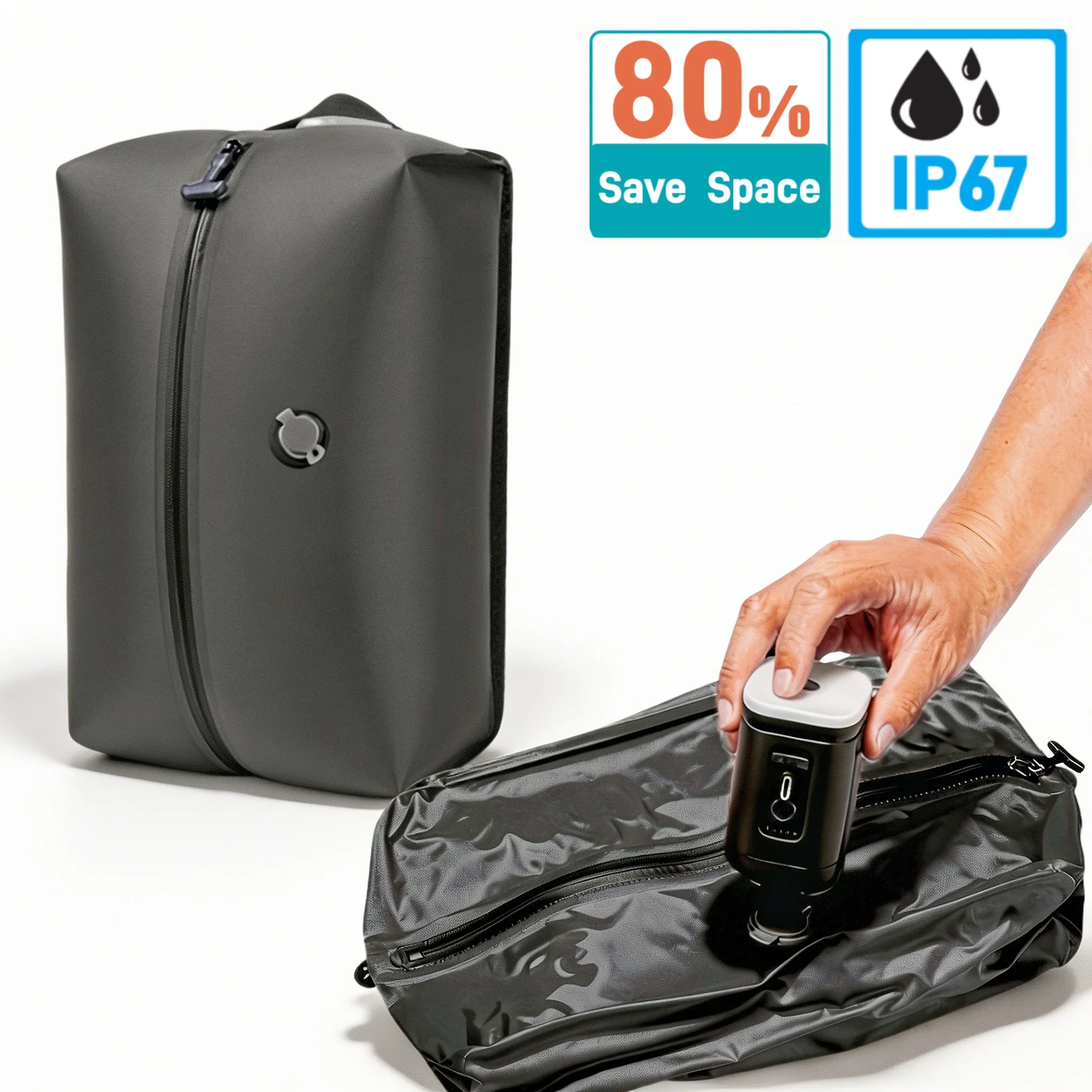Vacuum Bags for Travel Essentials Gadgets, Suitcase Luggage Compression Storage Organizer Traveling Duffle Bag For Clothes