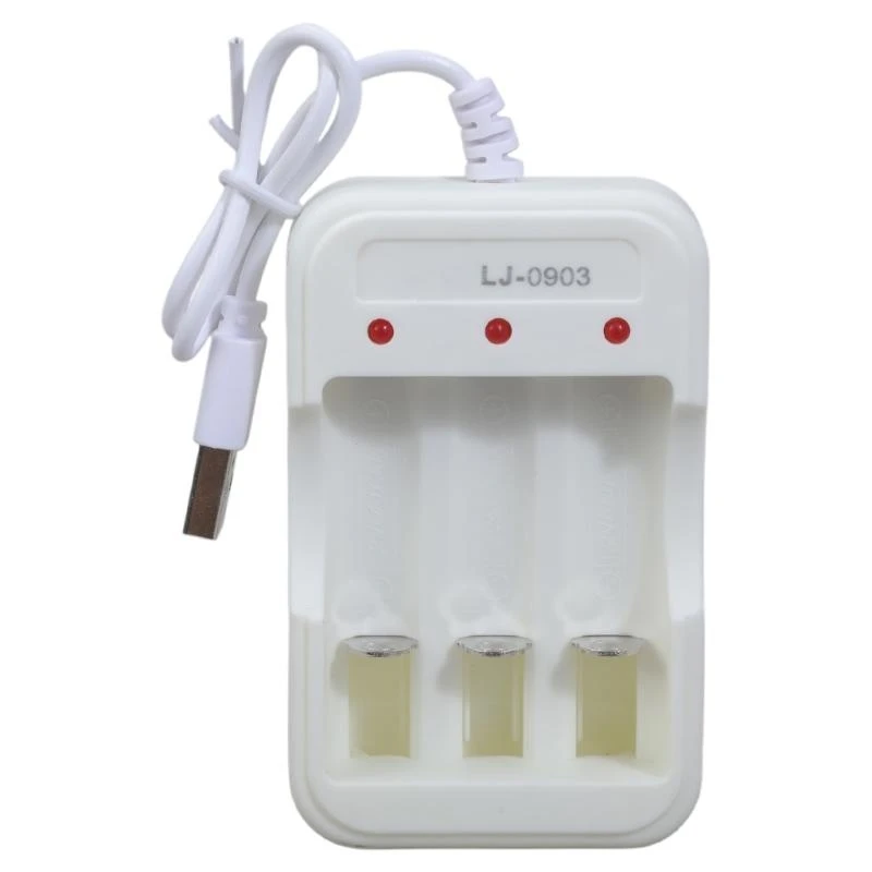 652F DC5V2A NiCd-NiMH Battery 3-slot Intelligent Battery with LED 3 Slots Independent Charging