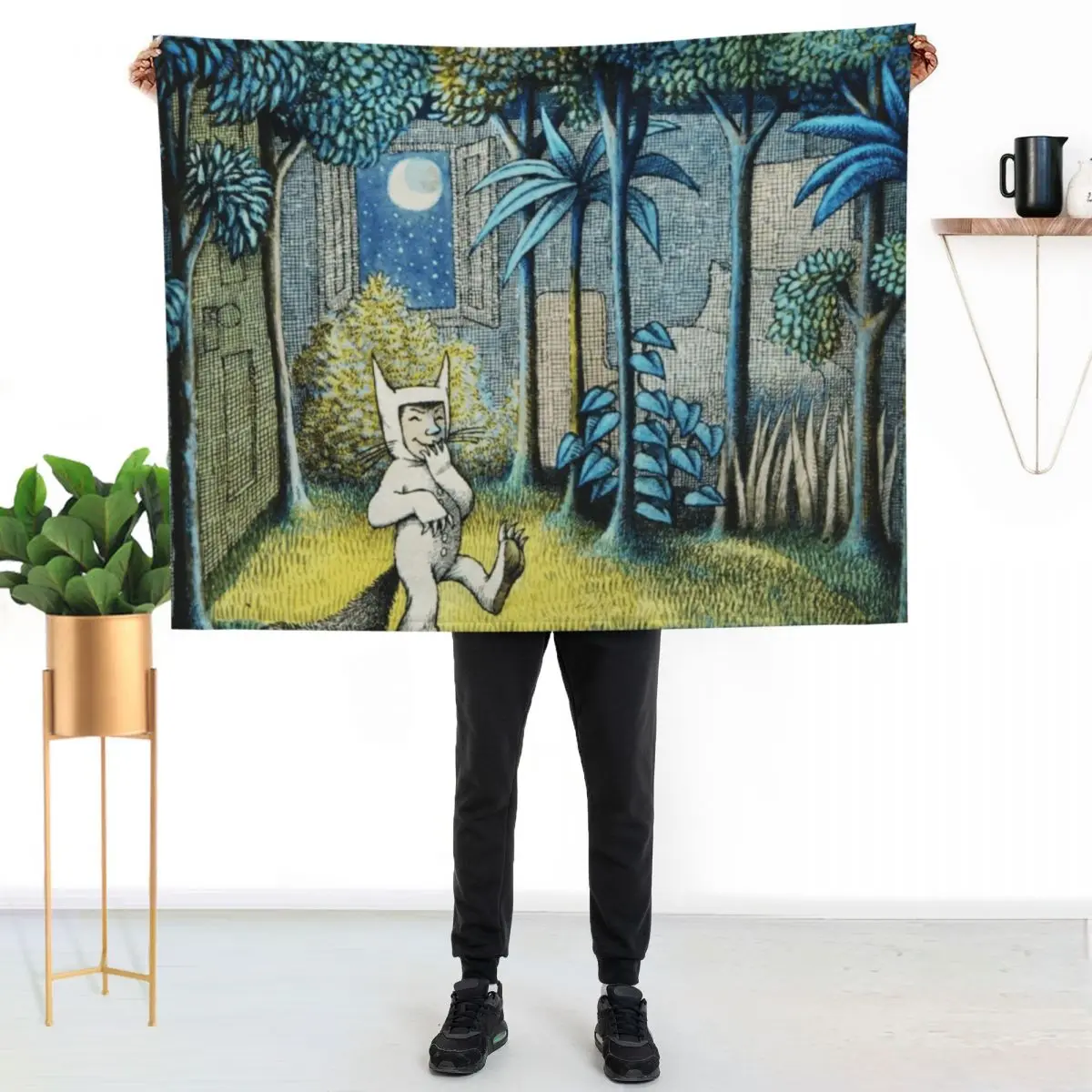 Let the Wild Rumpus Start Throw Blanket For Sofa Thin blankets ands Retros Summer Luxury Designer Decorative Sofas Blankets