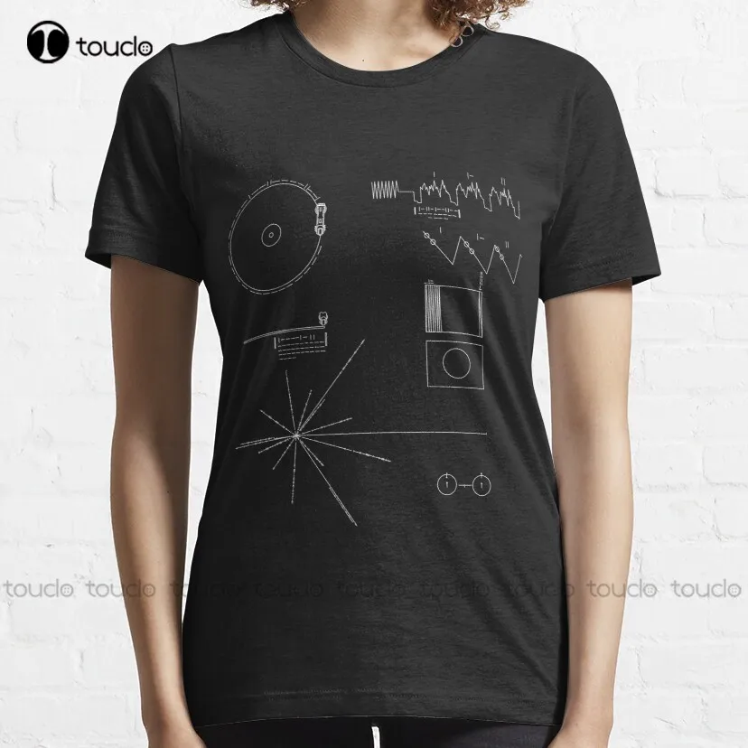 The Voyager Golden Record Classic T-Shirt Custom T Shirts For Men Custom Aldult Teen Unisex Digital Printing Tee Shirt Xs-5Xl