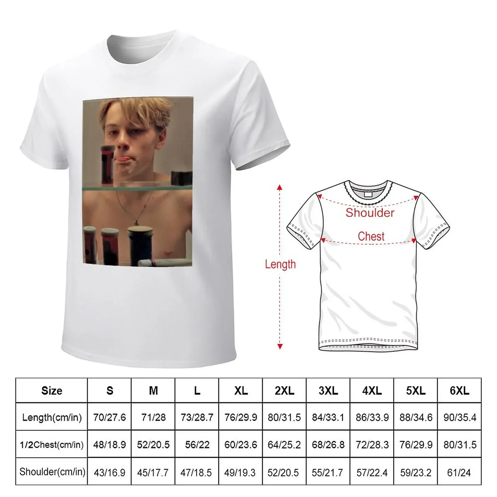 young leonardo dicaprio photo T-Shirt tees anime clothes customizeds designer t shirt men