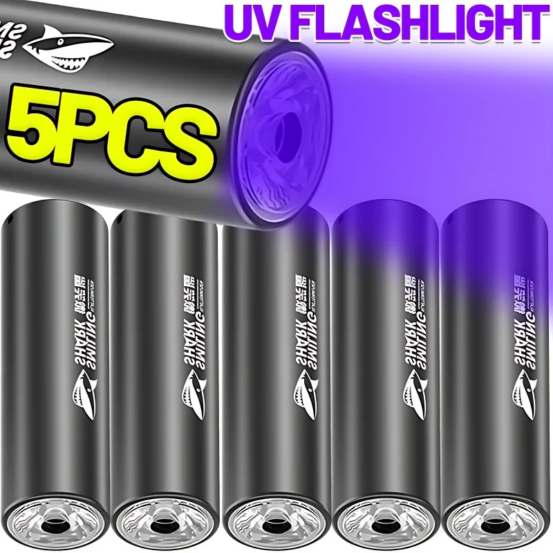 

365nm UV Flashlight USB Rechargeable Mini Ultraviolet LED Torch Waterproof Ultra Violet Lights Pet Urine Scorpions Detector Lamp