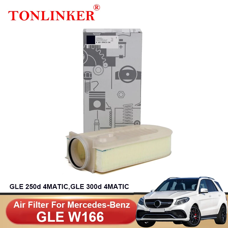 TONLINKER Air Filter A6510940104 For Mercedes Benz GLE W166 2015 2016 2017 2018 GLE 250d 300d 4MATIC 2.1L Car Accessories Goods