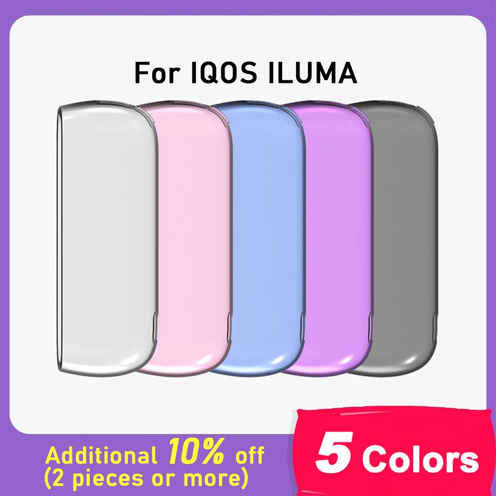 5 Colors Soft Clear TPU Case for IQOS ILUMA Cases Cover Shell Holder Pouch Storage Bag Protection E-Cigarette Accessories