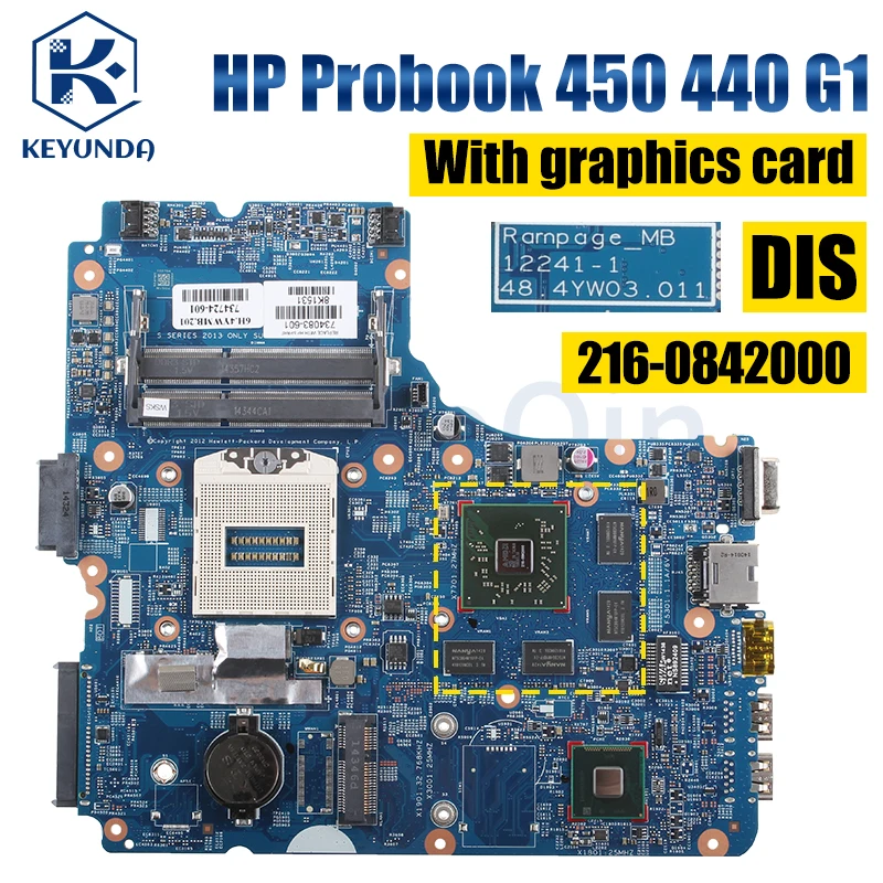 12241-1 12240-1 For HP Probook 450 440 G1 445 455 G1 Notebook Mainboard 734084-501 734725-001 722824-001Laptop Motherboard Test