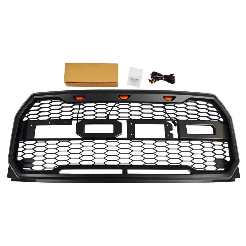 Raptor Style Honeycomb Front Grille Air Intake Grill For F150 2015 2016 2017 Replacement Ford F150 front grille