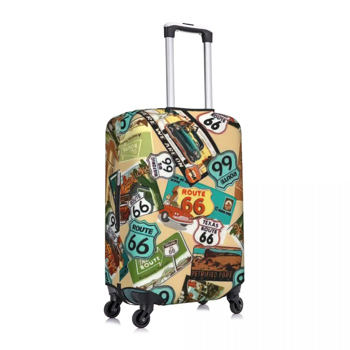 Route 66 Print Luggage Protective Dust Covers Elastic Waterproof 18-32inch Suitcase Cover Travel Accessories