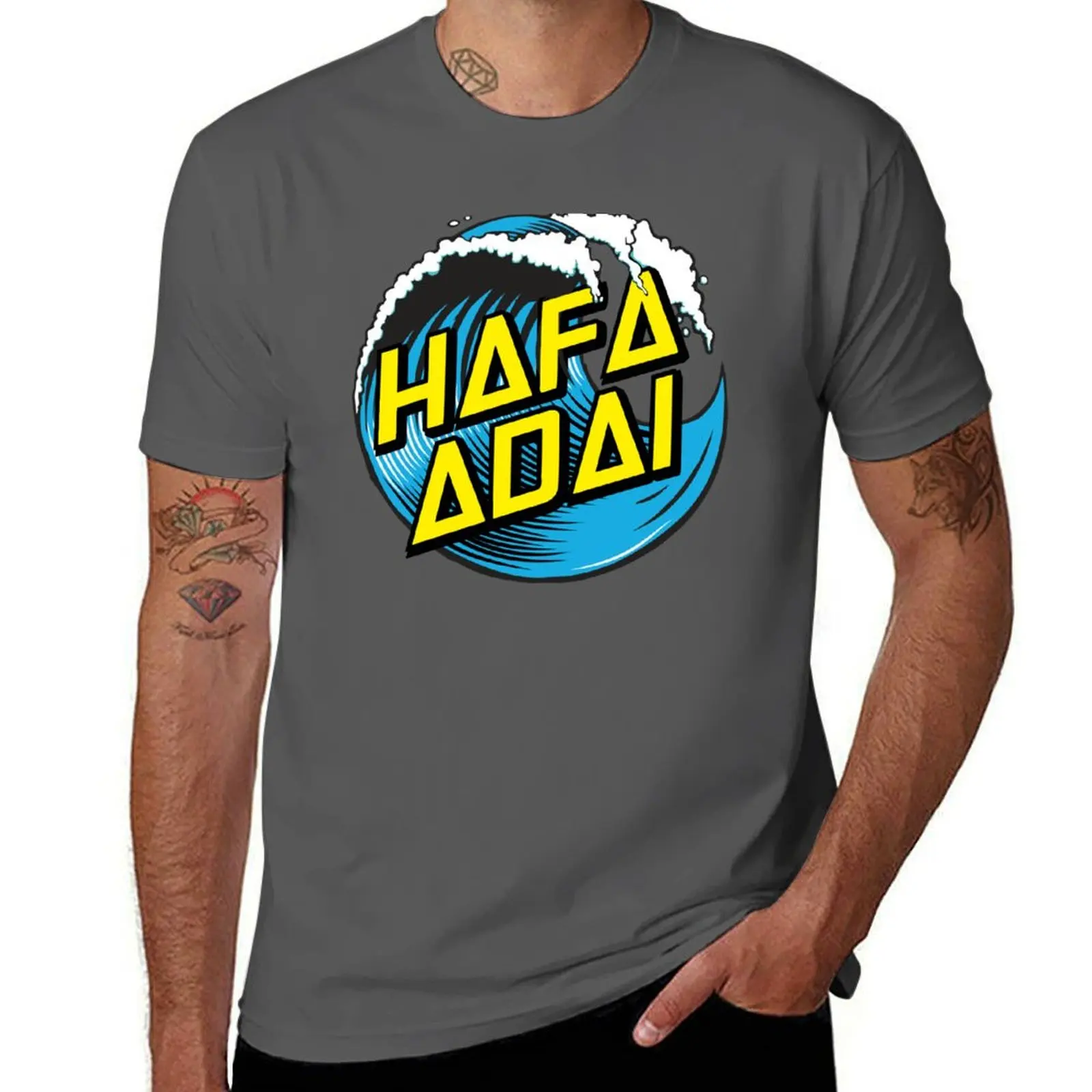 

Tropical Wave Hafa Adai T-Shirt custom t shirt Luxury man vintage t shirts mens t shirt