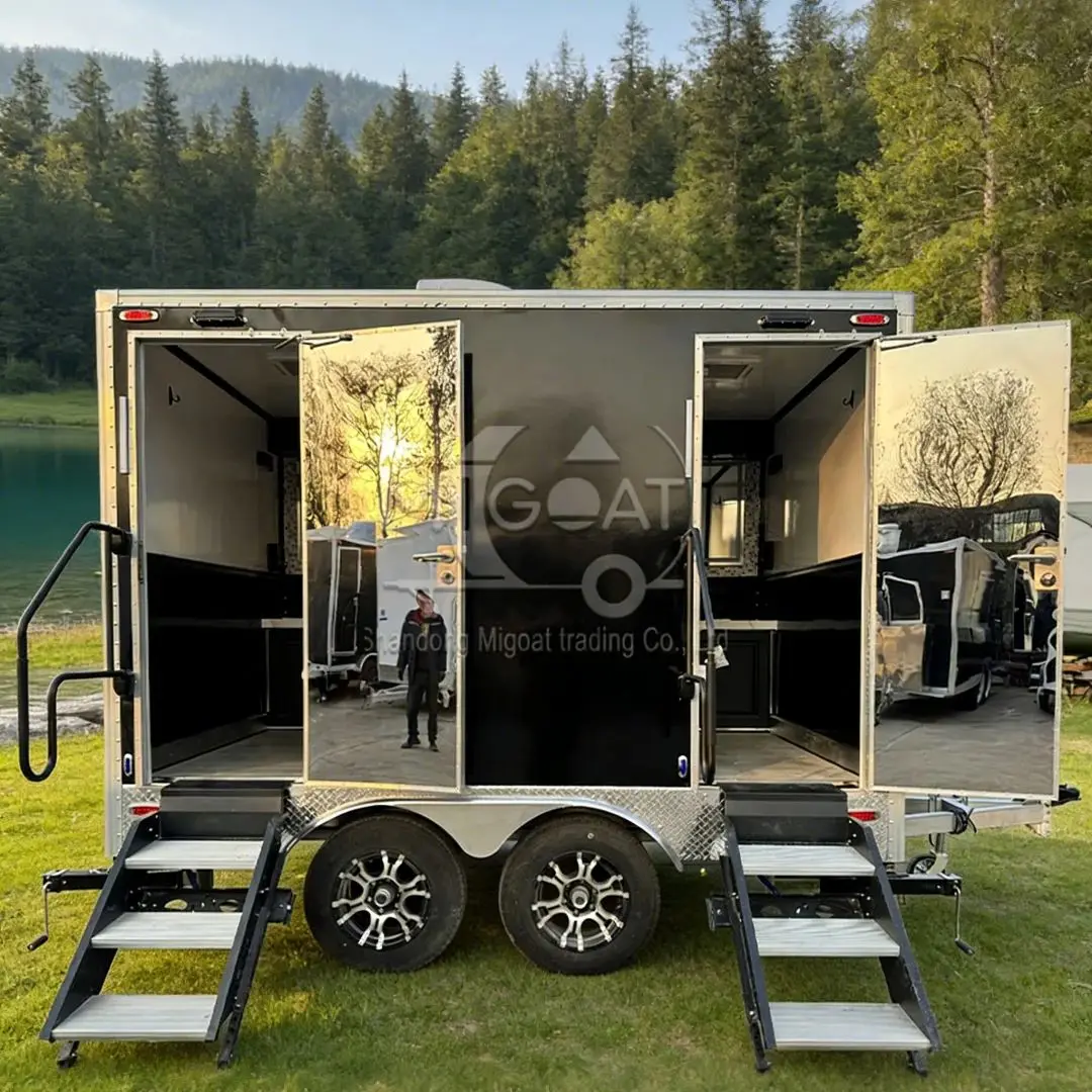 Customizable Mobile Restroom Trailer for Outdoor Events Portable Toilet for Weddings And Parties Multifunctional