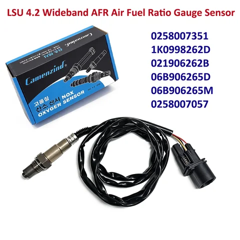 17014 LSU4.2 Wideband Lambda Oxygen Sensor 0258007351 1K0998262D 234-5112 0258007057 234-5117 for Skoda 99-05 VW Jie Da 1.8L-L4