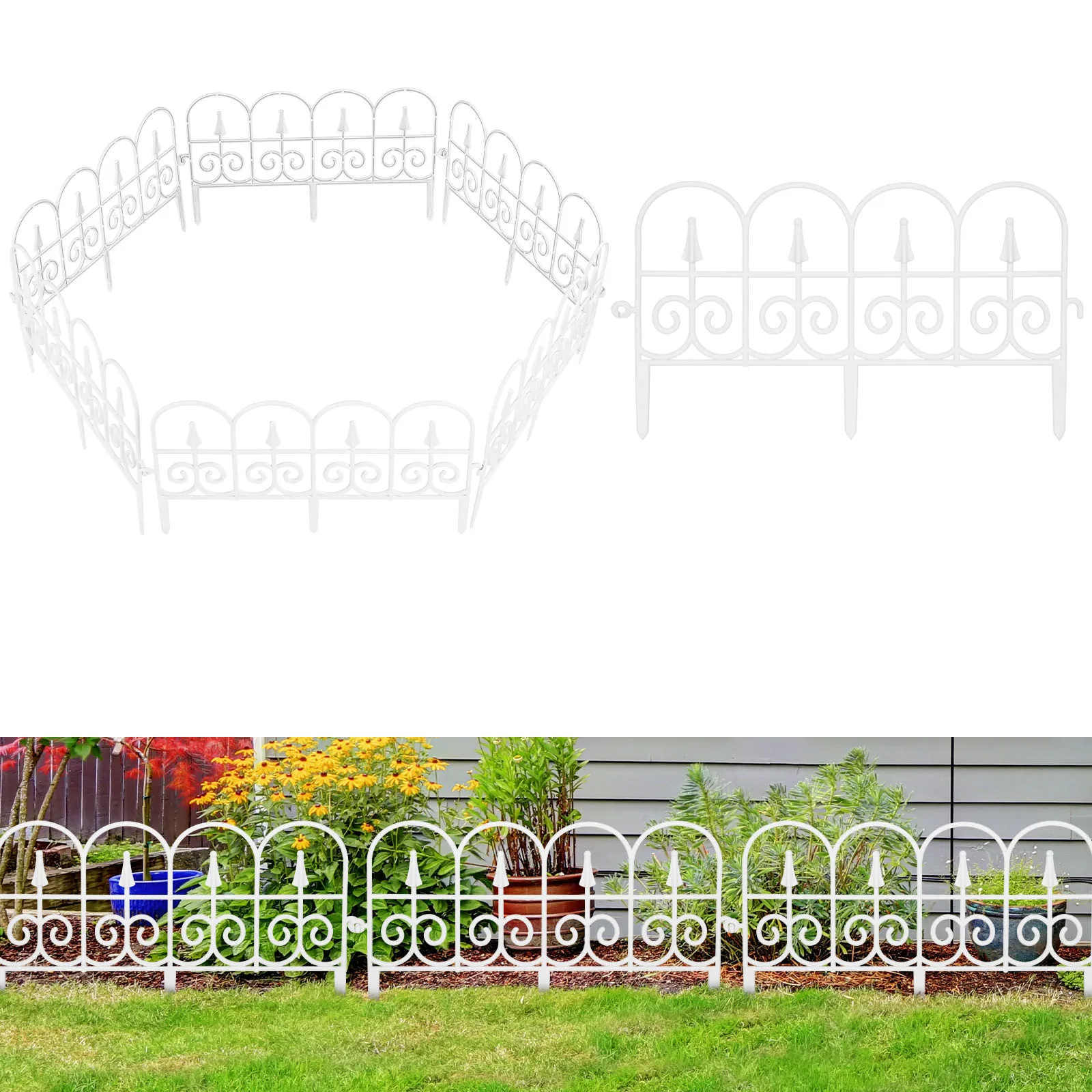 PVC guardrail is made of environmentally friendly resin material, which is easy to install for wedding and rural decoration