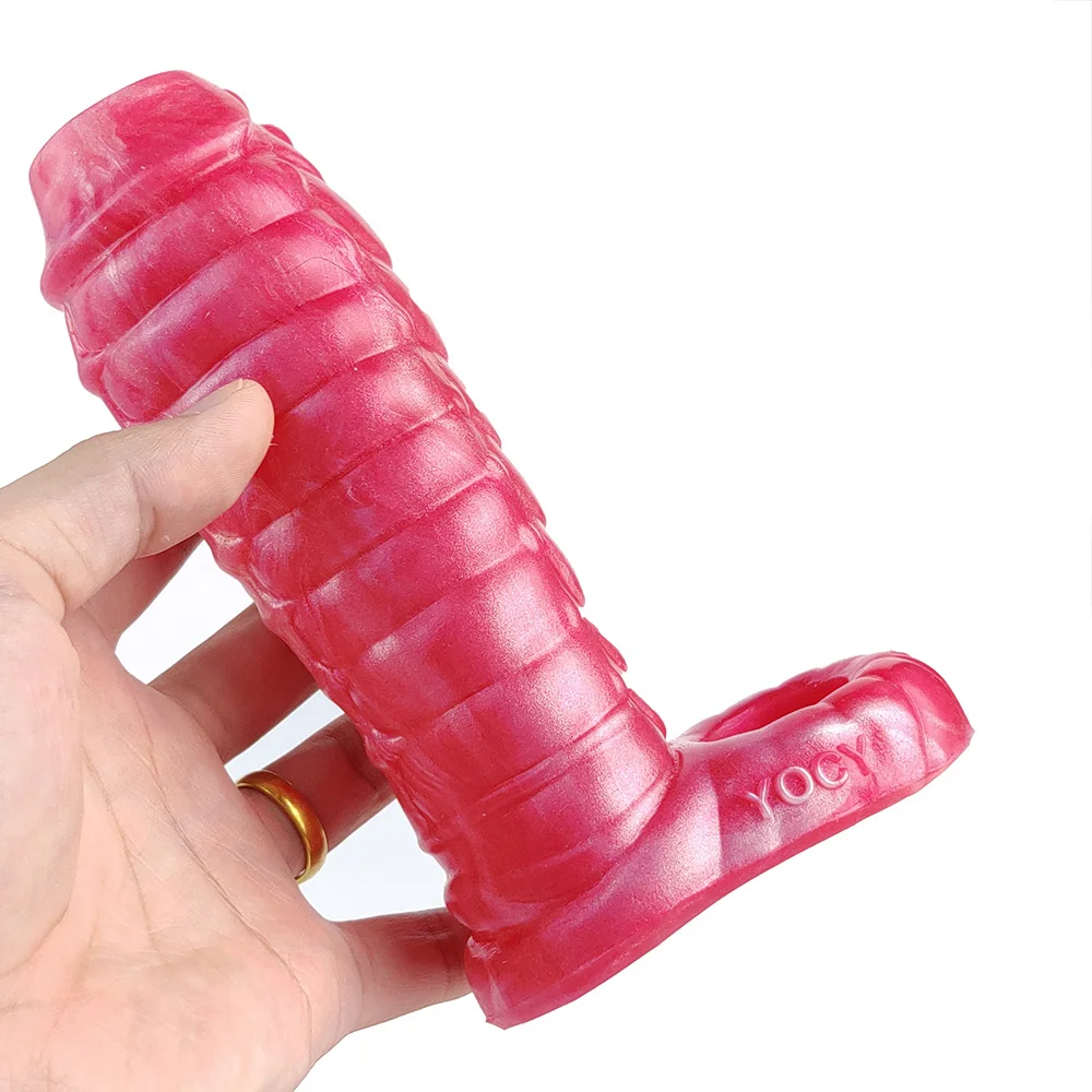 YOCY Silicone Penis Sleeve For Man Enlargement Hollow Fantasy Animal Dildo Sheath Sex Toy Cock Cover Adult 18+ Sex Shop