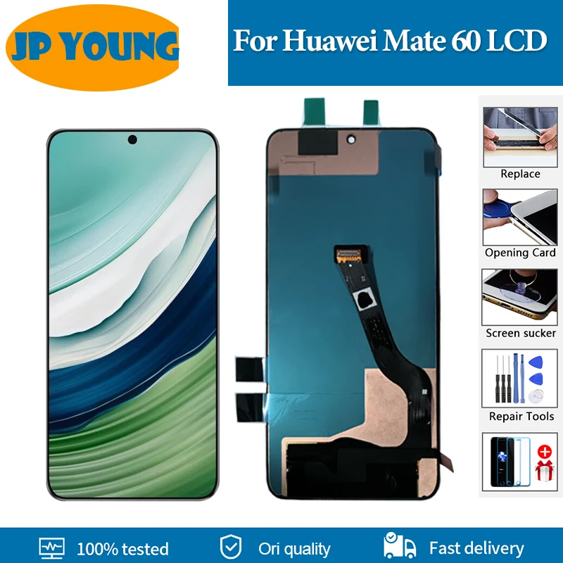 Original For Huawei Mate 60 LCD Display Screen Touch Panel Digitizer For Huawei Mate 60 ALN-AL00 Screen Replacement Parts