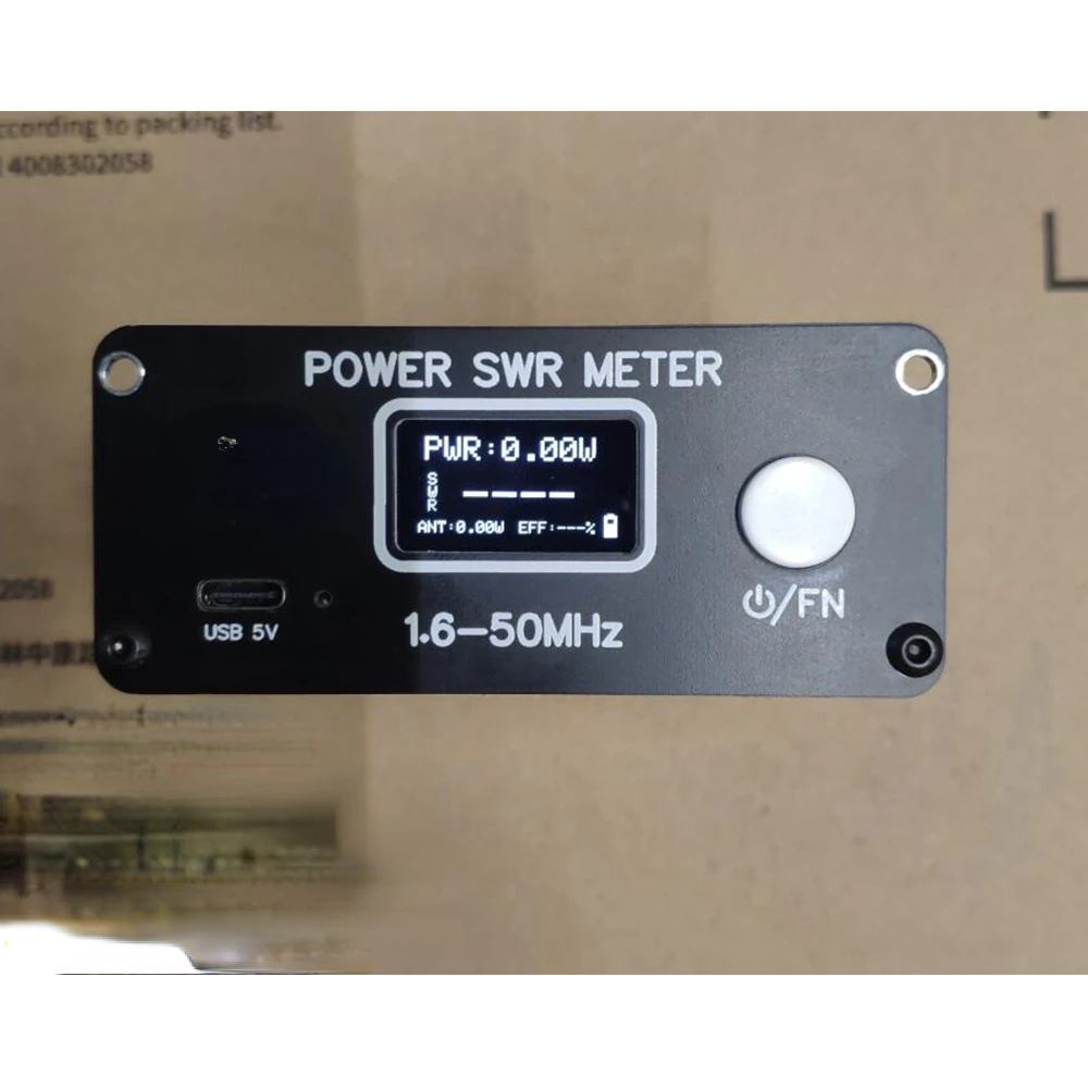 

1.6-50MHz Power Meter 0.5-150W Power Watt Meter with Built-in Battery & OLED Display