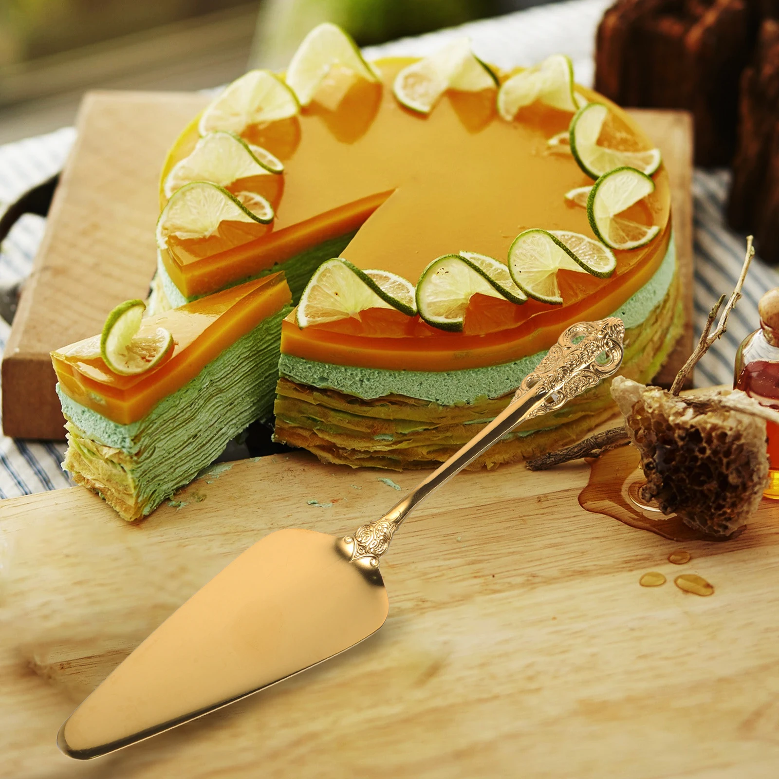 

Stainless Steel Spatula Heavy Duty Cake Slicer For Even Slices Wedding Birthday Party Serving Tool Kitchen Essential Pizza