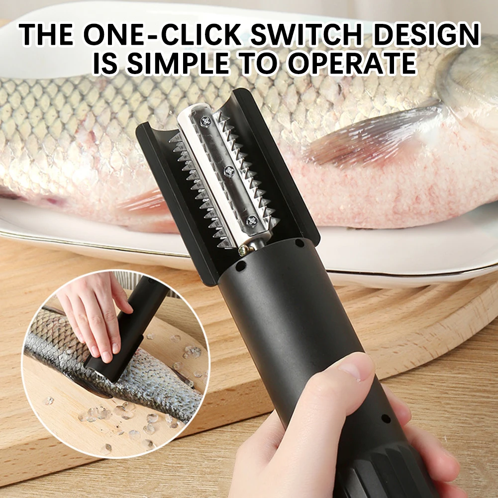 Cordless Electric Fish Scalers Rechargeable Portable Fish Descaler Tool Waterproof & Easy To Clean For Home Kitchen Restaurants